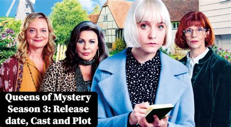 Queens of mystery season 3 - S1.E1 ∙ Murder in the Dark: First Chapter. Sat, Mar 12, 2022. When newly promoted Detective Sgt. Mattie Stone is assigned to her hometown of Wildemarsh for duty, her boss strictly warns her that her job will not require the help of her three crime writing aunts, Beth, Cat, and Jane. 7.6 /10 (285) 